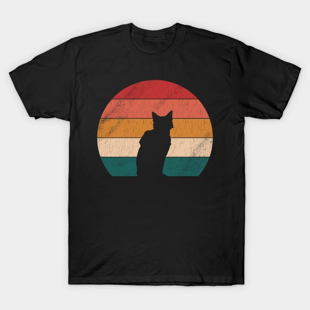 Stray Cat Vintage Sunset T-Shirt by StebopDesigns